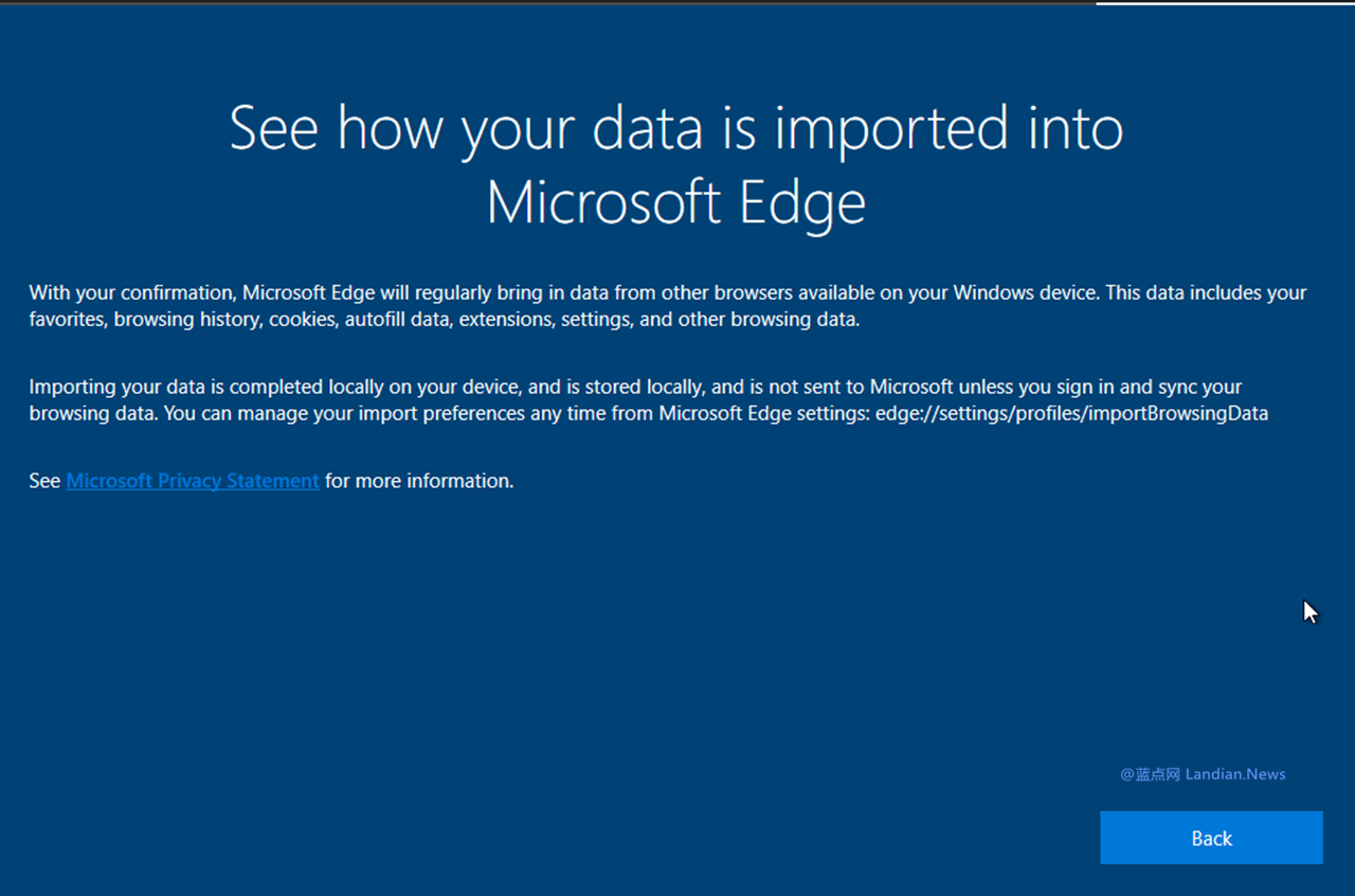 [套路] 用户抱怨Windows 10安装更新后Edge自动导入Chrome的所有数据