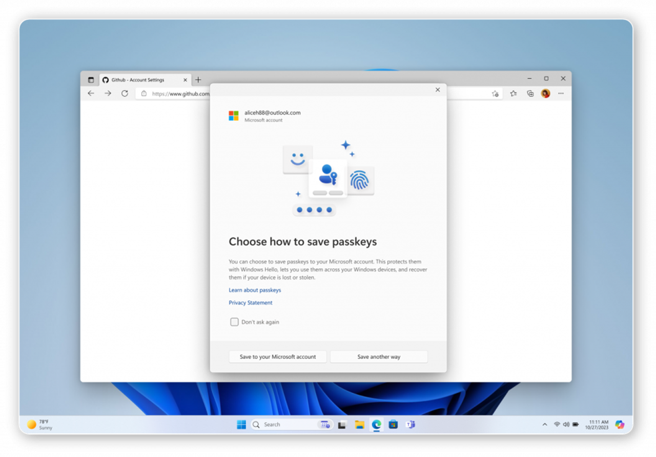 微软宣布将与Bitwarden等合作推动通行密钥在Windows 11中保存和使用